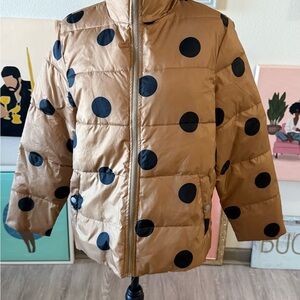 Polka Dot Women’s Jacket - Tan and Black